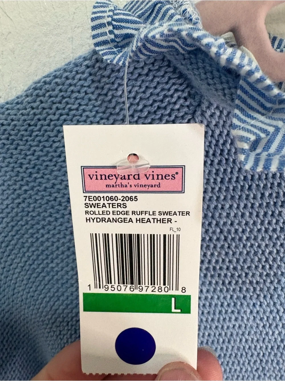vineyard vines girls rolled edge ruffle sweater